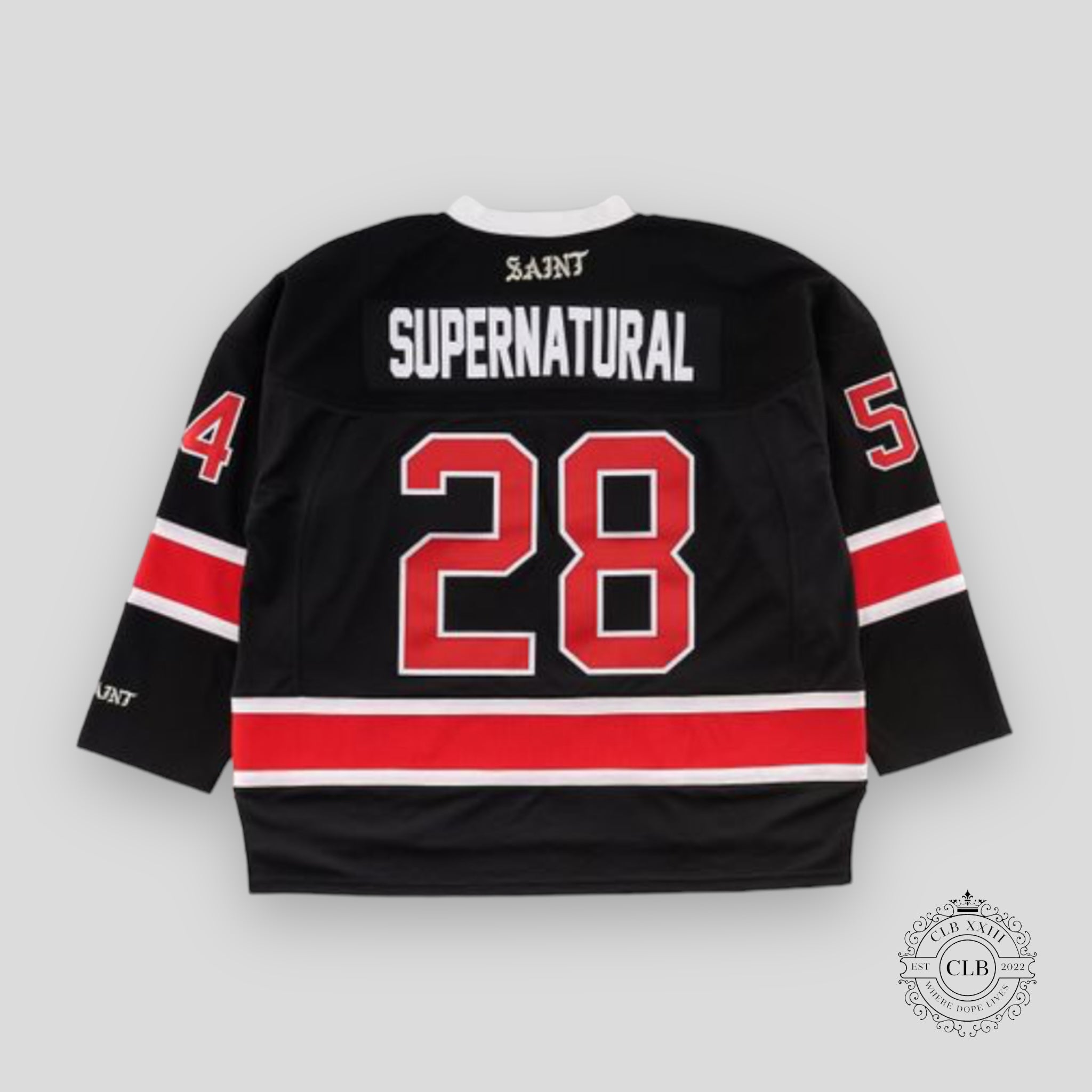 SAINT MICHAEL SUPERNATURAL HOCKEY JERSEY - BLACK