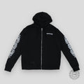 Chrome Hearts Dagger Zip Up Hoodie in Black/Pink