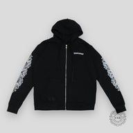 Chrome Hearts Dagger Zip Up Hoodie in Black/Pink