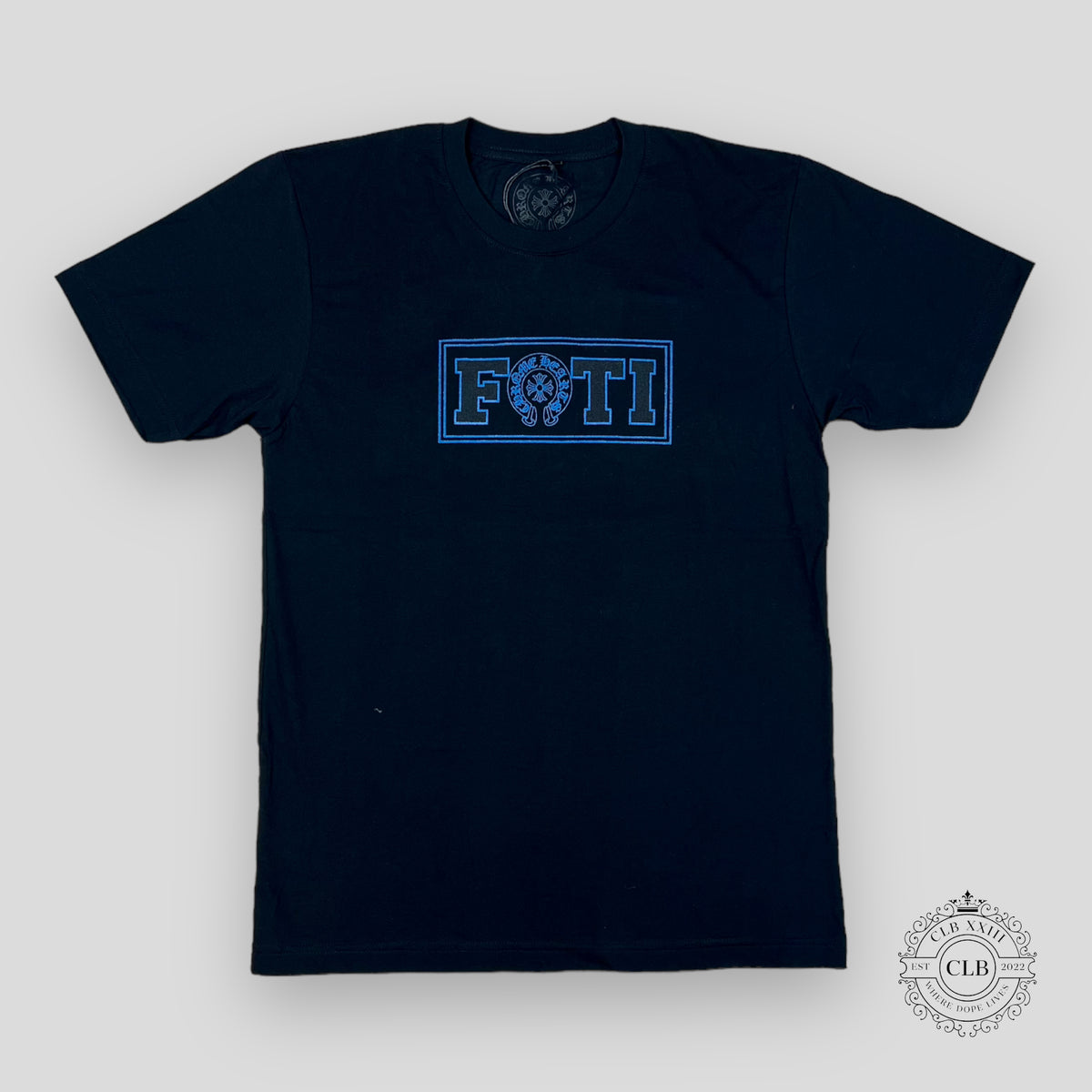 Chrome Hearts Foti Harris T-Shirt in Black / Blue