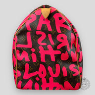 Louis Vuitton Graffiti Monogram Keepall 50 in Pink