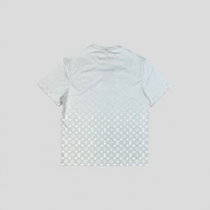 CLB XXIII Louis Vuitton light blue cotton t-shirt featuring a white gradient monogram pattern on the back