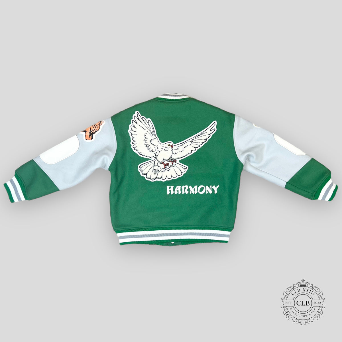 SAINT MICHAELS X SHERMER ACADEMY VARSITY JACKET - GREEN