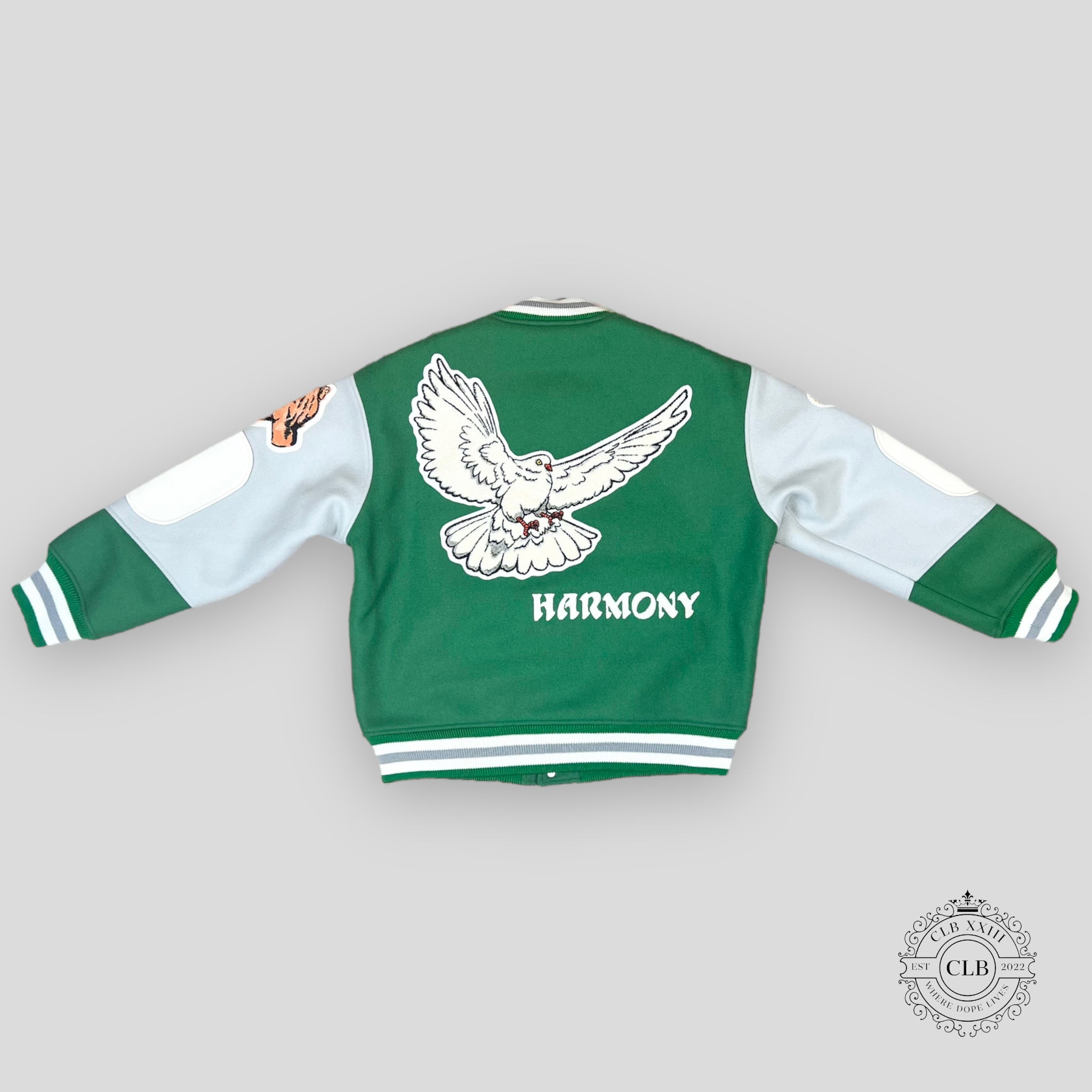 SAINT MICHAELS X SHERMER ACADEMY VARSITY JACKET - GREEN