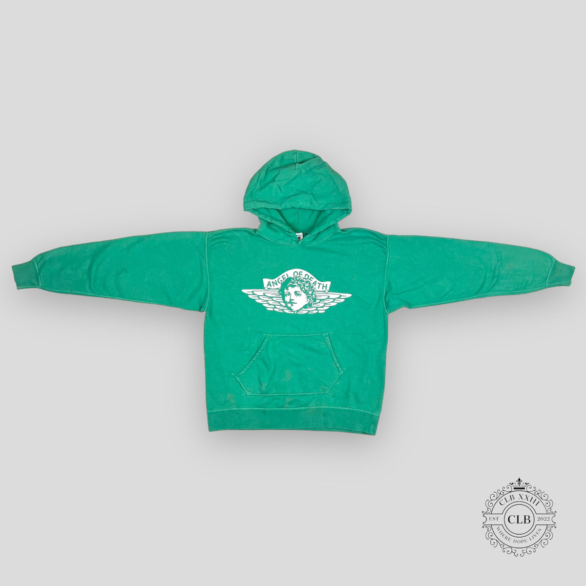 SAINT MICHAEL ANGEL OF DEATH HOODIE - GREEN