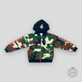 CHROME HEARTS MATTY BOY CAUTION THERMAL ZIP UP HOODIE