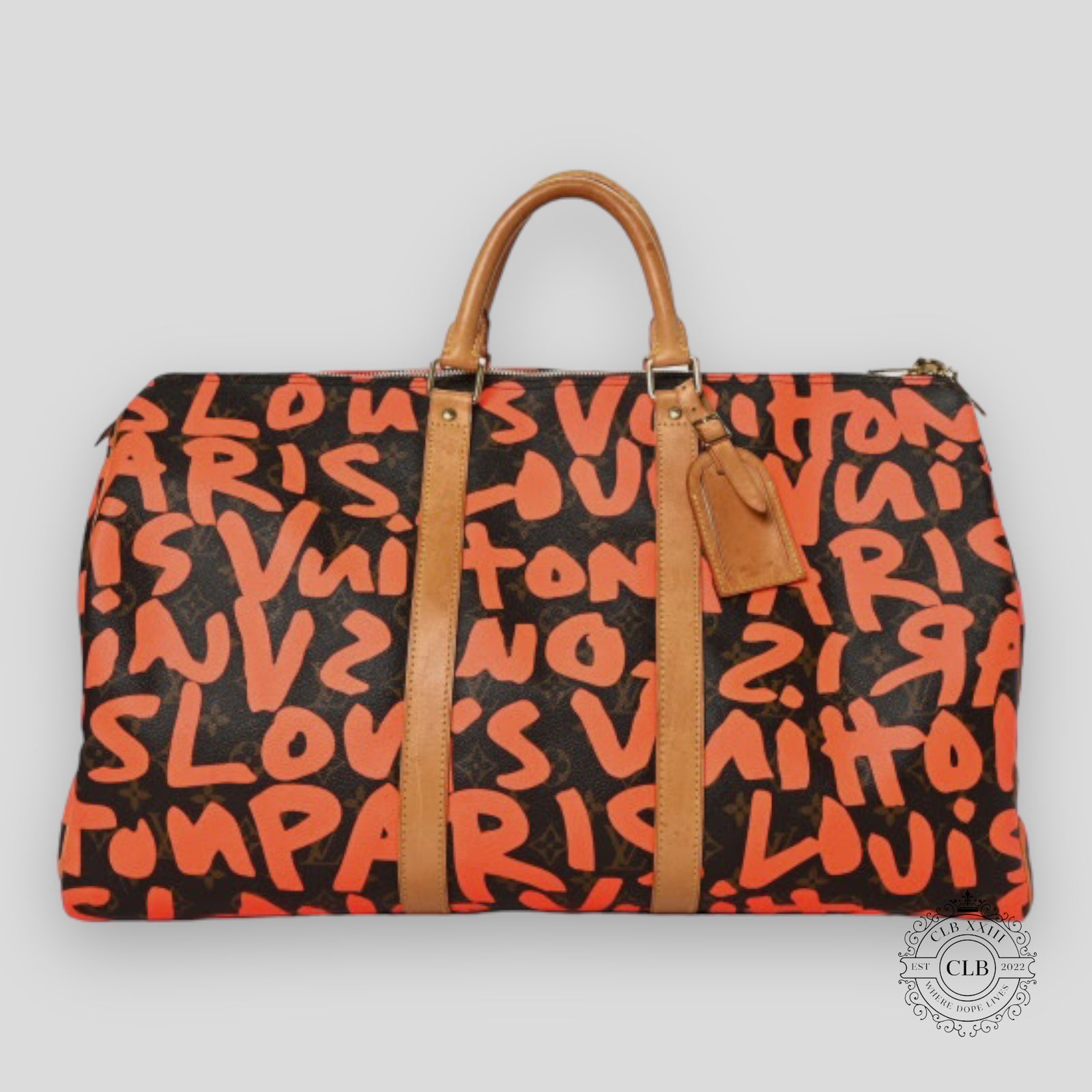 Louis Vuitton Graffiti Monogram Keepall 50 in Orange