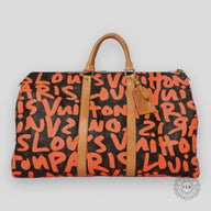 Louis Vuitton Graffiti Monogram Keepall 50 in Orange