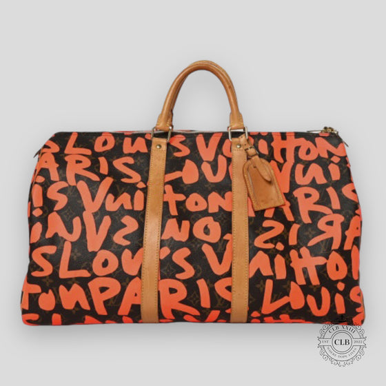 Louis Vuitton Graffiti Monogram Keepall 50 in Orange — authenticated Louis Vuitton at CLB XXIII