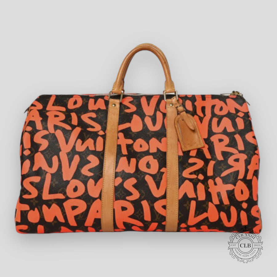 Louis Vuitton Graffiti Monogram Keepall 50 in Orange — authenticated Louis Vuitton at CLB XXIII