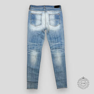 Amiri Plaid Thrasher Jeans - Light Indigo