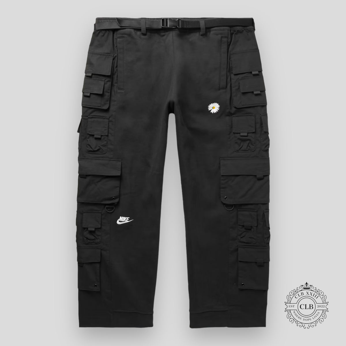 NIKE X PEACEMINUSONE STRAIGHT LEG TROUSERS - BLACK