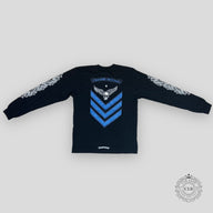 CHROME HEARTS FOTI LONG SLEEVE T-SHIRT - BLACK / BLUE