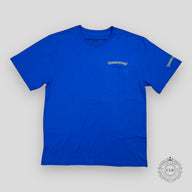 CHROME HEARTS SCROLL LOGO POCKET T-SHIRT - BLUE / PURPLE