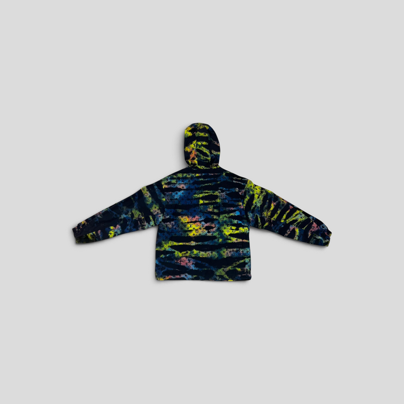 CLB XXIII Louis Vuitton windbreaker featuring a tie-dye camo print over the signature Monogram pattern in polyamide.