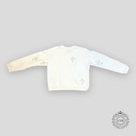 Chrome Hearts Cemetery Cross Patch Crewneck in White