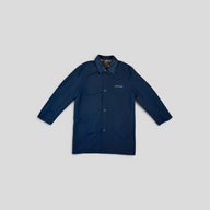 CLB XXIII Louis Vuitton Doodles reversible navy blue polyamide cotton parka with button front and chest logo