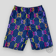 GUCCI GG JACQUARD SHORTS- BLUE