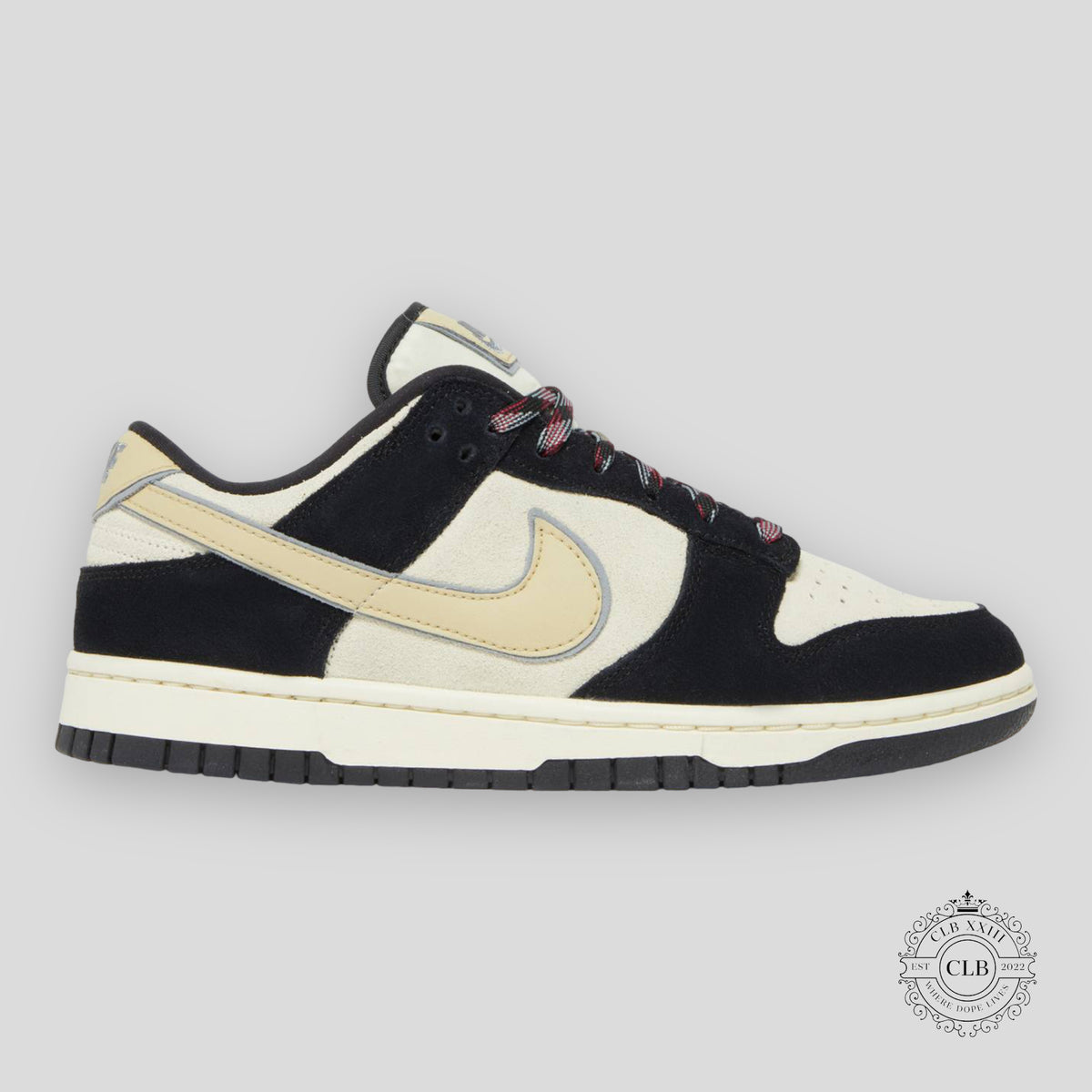 NIKE DUNK LOW LX (W) "BLACK SUEDE"