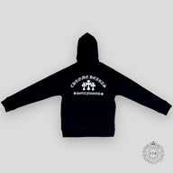 CHROME HEARTS EMBROIDERED ZIP UP HOODIE - BLACK