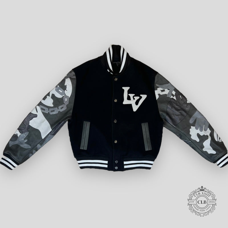 Louis Vuitton Camouflage Chain Link Varsity Jacket