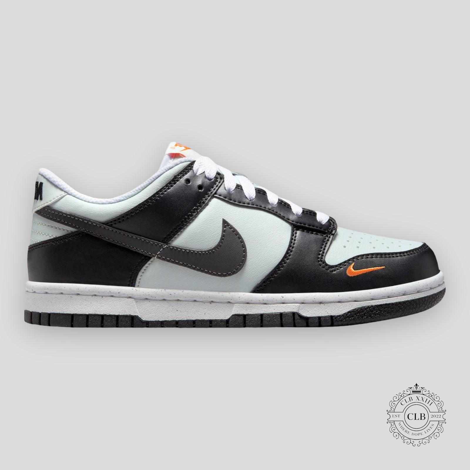 Nike Dunk Low GS Black Bright Mandarin