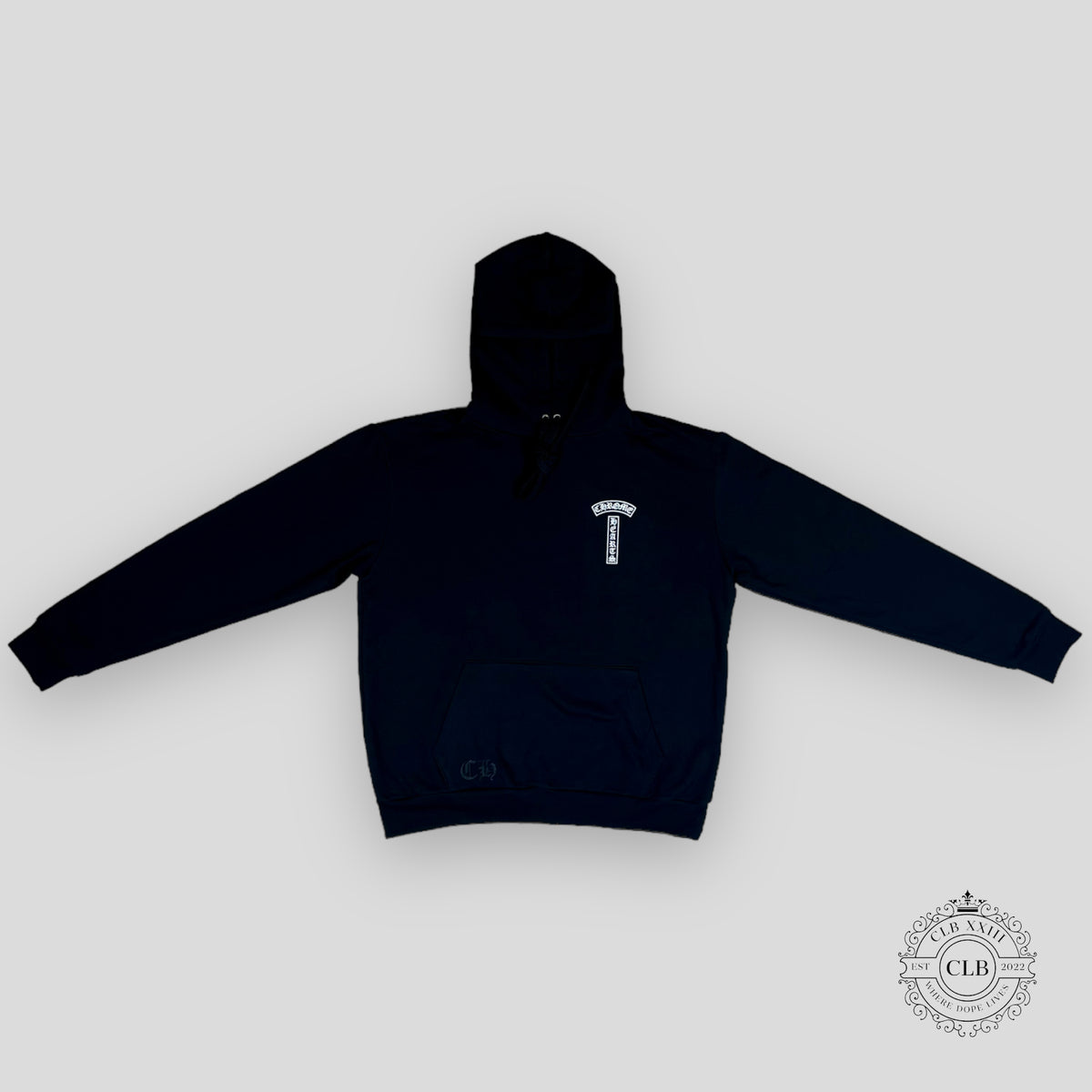 CHROME HEARTS TBAR LOGO HOODIE - BLACK