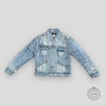 AMIRI SCREEN PRINT BANDANA TRUCKER JACKET CLAY INDIGO
