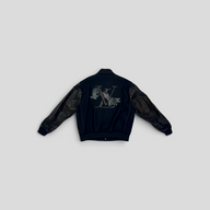 Louis Vuitton Mix Leather Varsity Jacket in Black