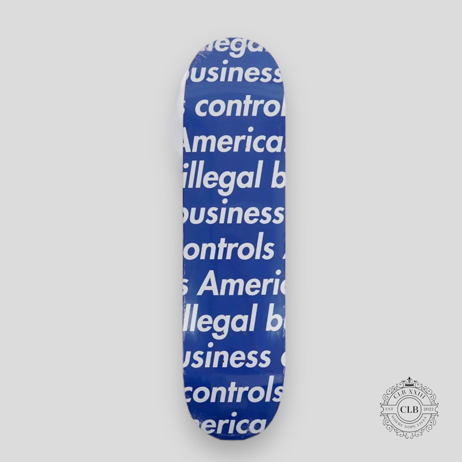 SUPREME ILLEGAL BUSINESS SKATE DECK - BLUE