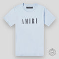 Amiri Core Logo Tee in Dusty Blue