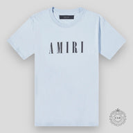 Amiri Core Logo Tee in Dusty Blue