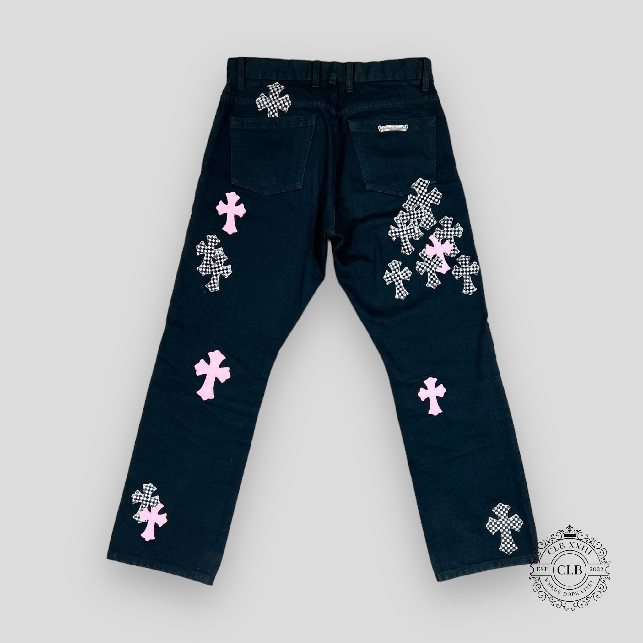 Buy Chrome Hearts Cross Patch Denim 'Black/Green/Cheetah' - 1383