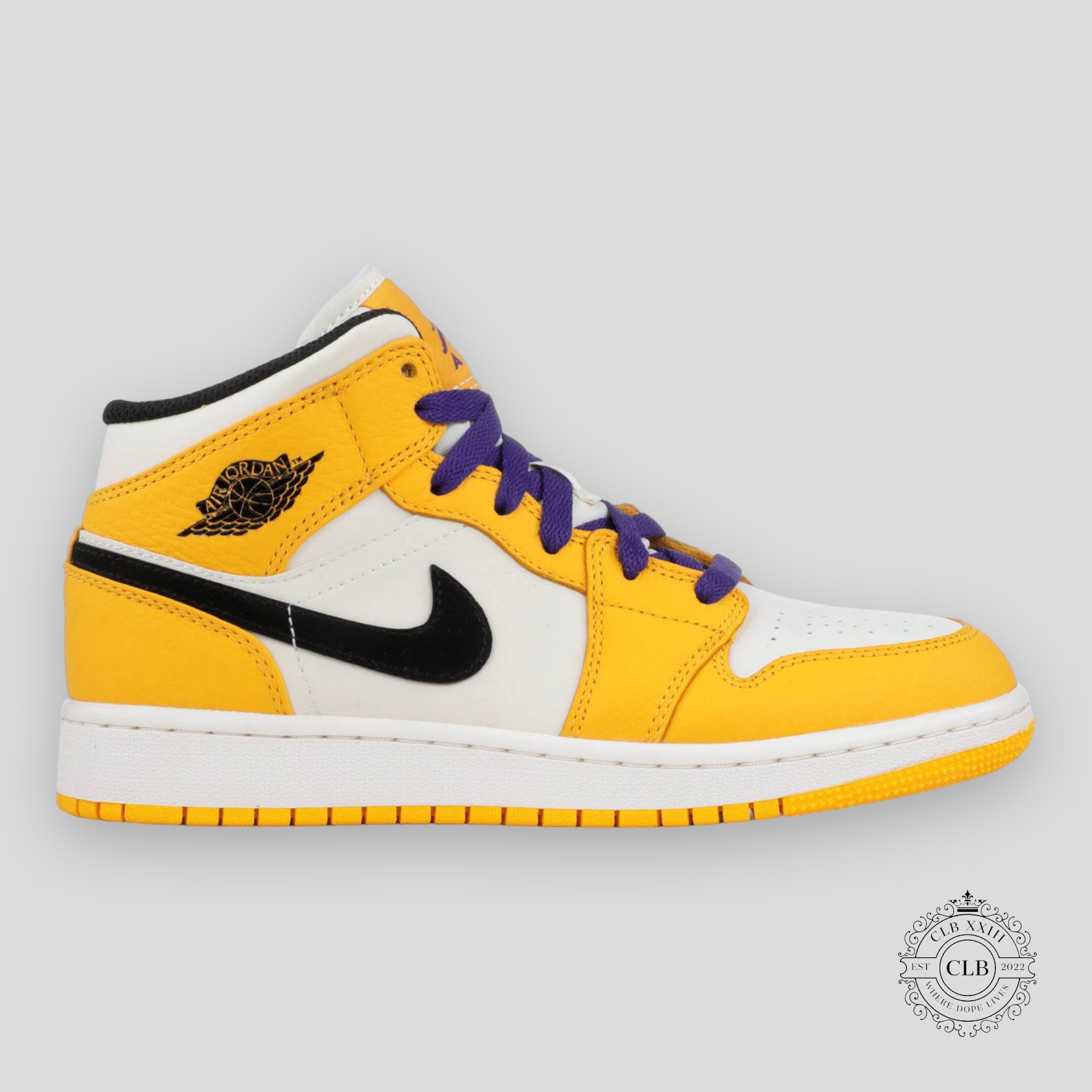 AIR JORDAN 1 MID SE (GS) "LAKERS"