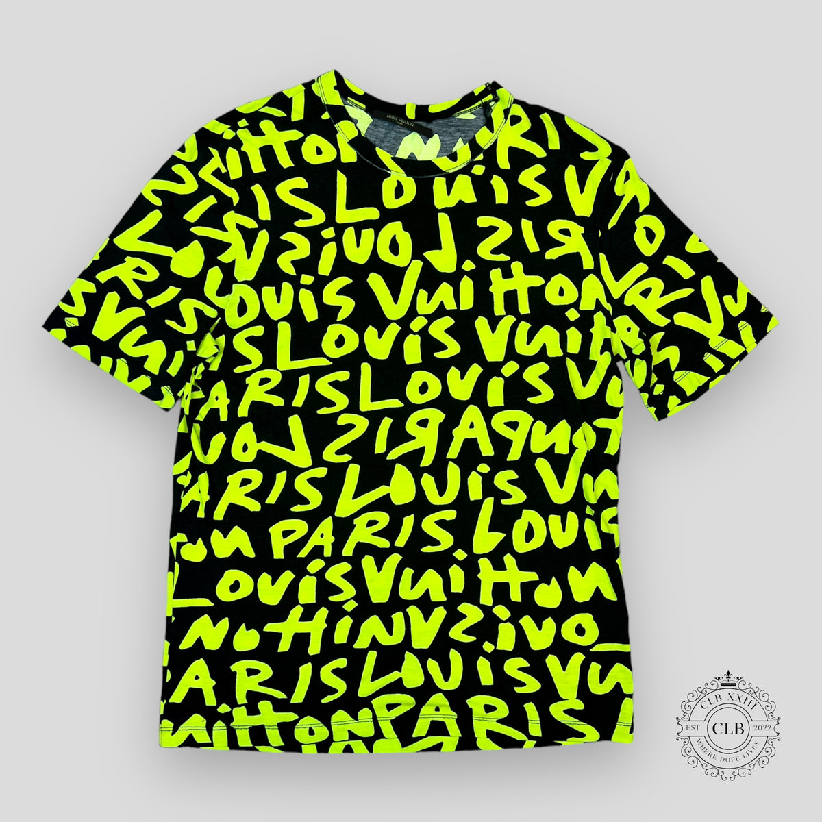 LOUIS VUITTON STEPHEN SPROUSE GRAFFITI TEE BLACK / GREEN