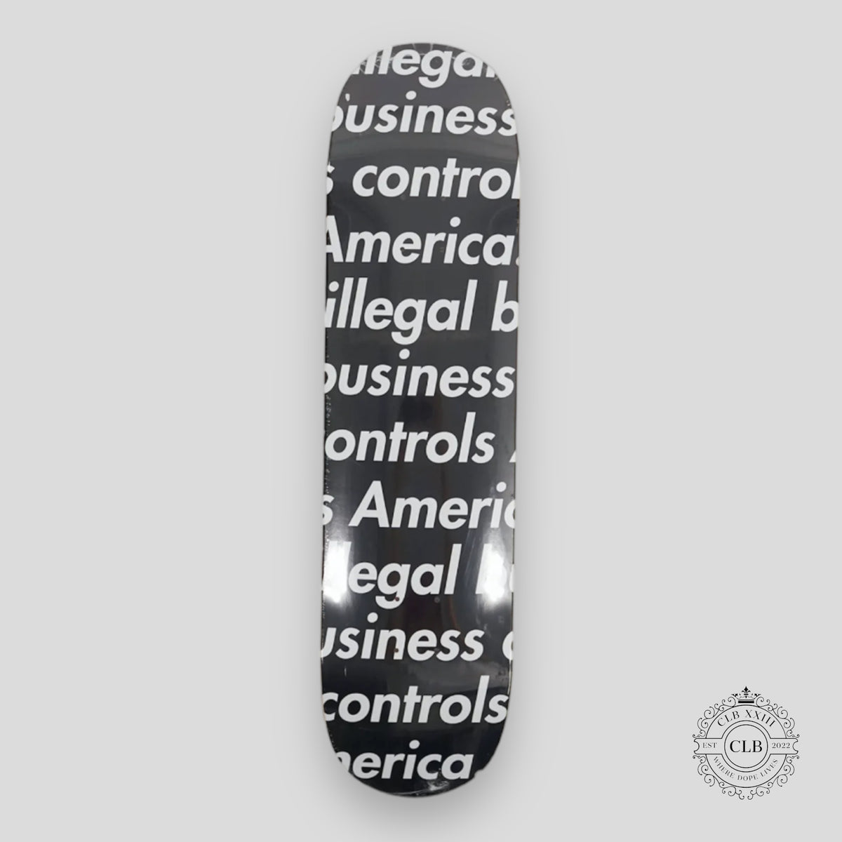 SUPREME ILLEGAL BUSINESS SKATE DECK - BLACK