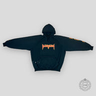 Balenciaga Metal Oversized Cinched Hoodie- Black