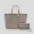 GOYARD ARTOIS MM TOTE BAG - GREIGE / TURQUOISE