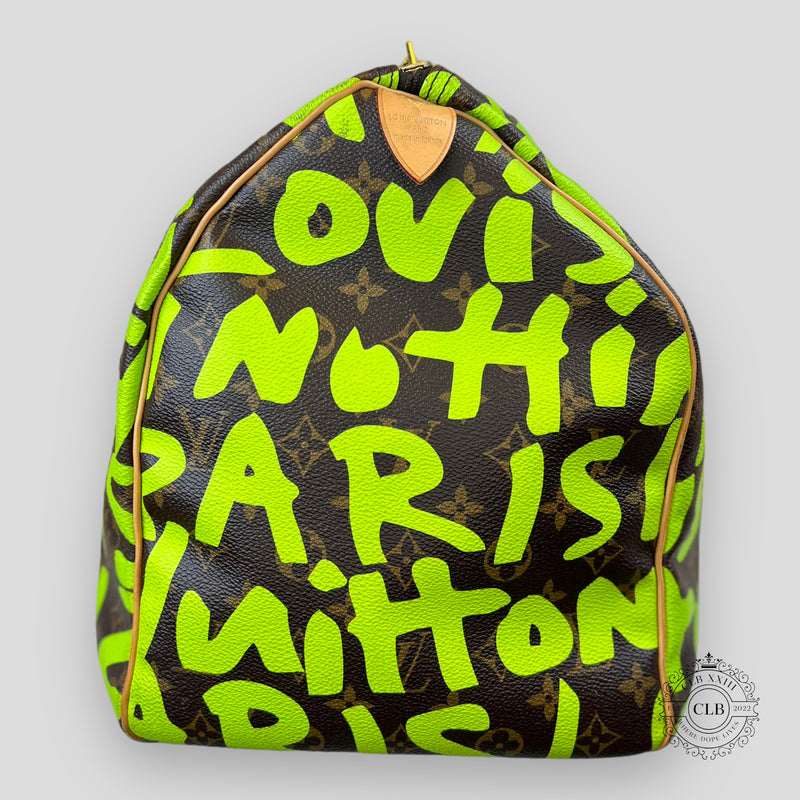 Louis Vuitton Graffiti Monogram Keepall 50 in Green