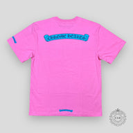 Chrome Hearts Scroll Logo Pocket T-Shirt - Pink / Blue