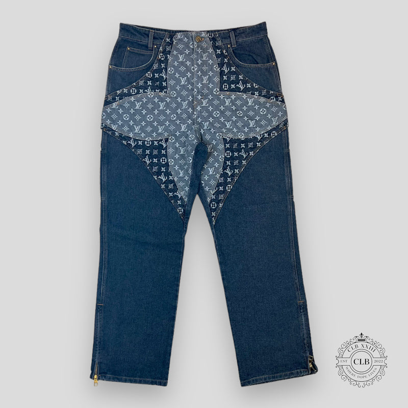 Louis Vuitton Monogram Flower Denim Pants