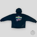 BALENCIAGA RAINBOW OVERSIZED HOODIE- BLACK