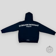 CHROME HEARTS LOGO ZIP-UP HOODIE - BLACK