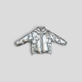 CLB XXIII Louis Vuitton reversible silver puffer jacket featuring embossed Monogram pattern in 100% cotton