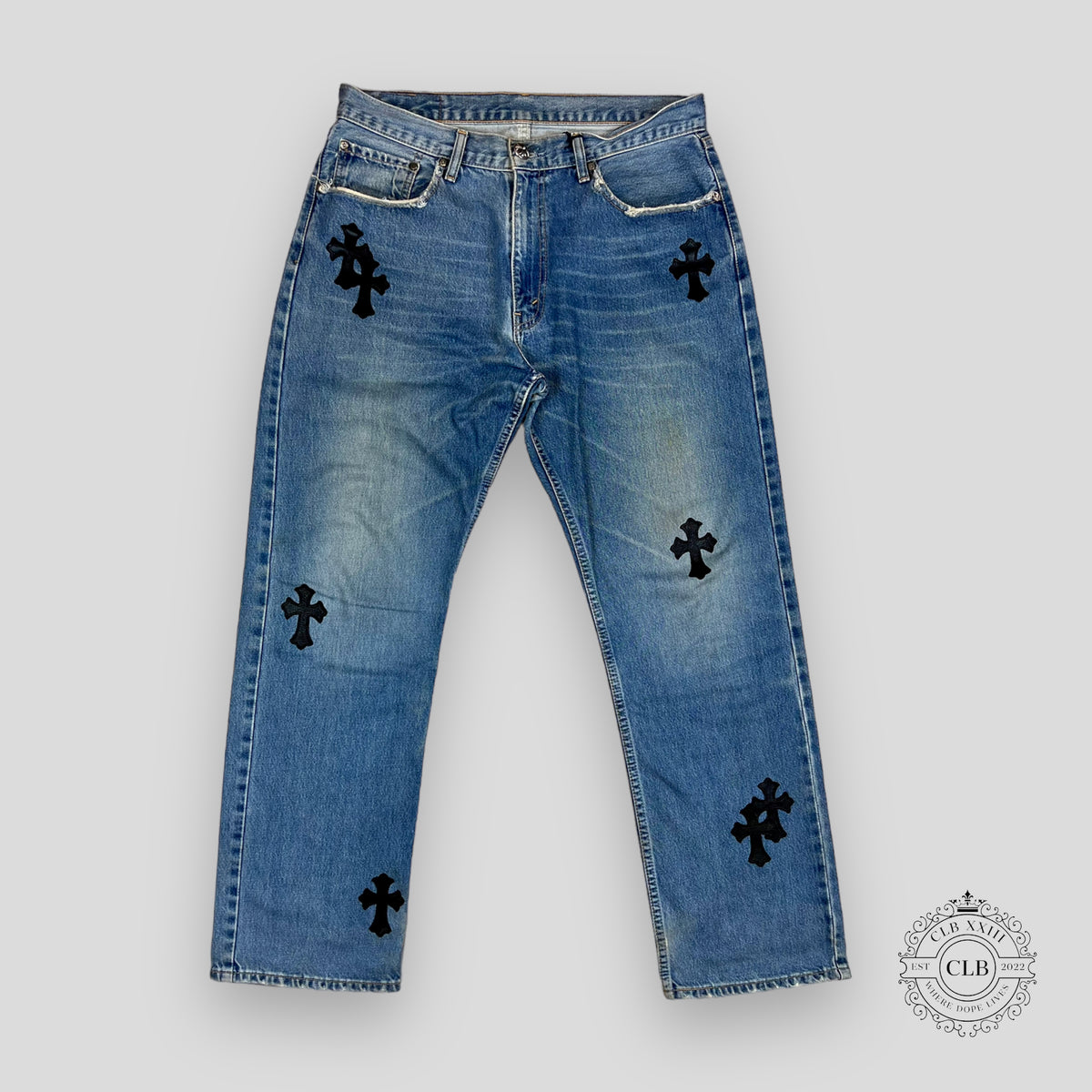 CHROME HEARTS X LEVI CROSS PATCH JEANS