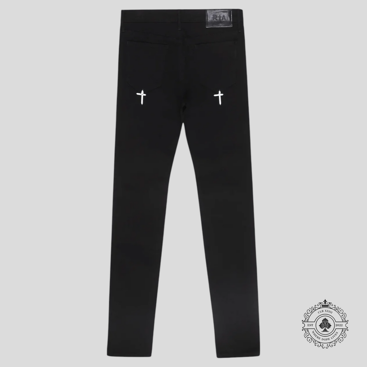 RTA Bryant Rest in Peace Jeans in Black