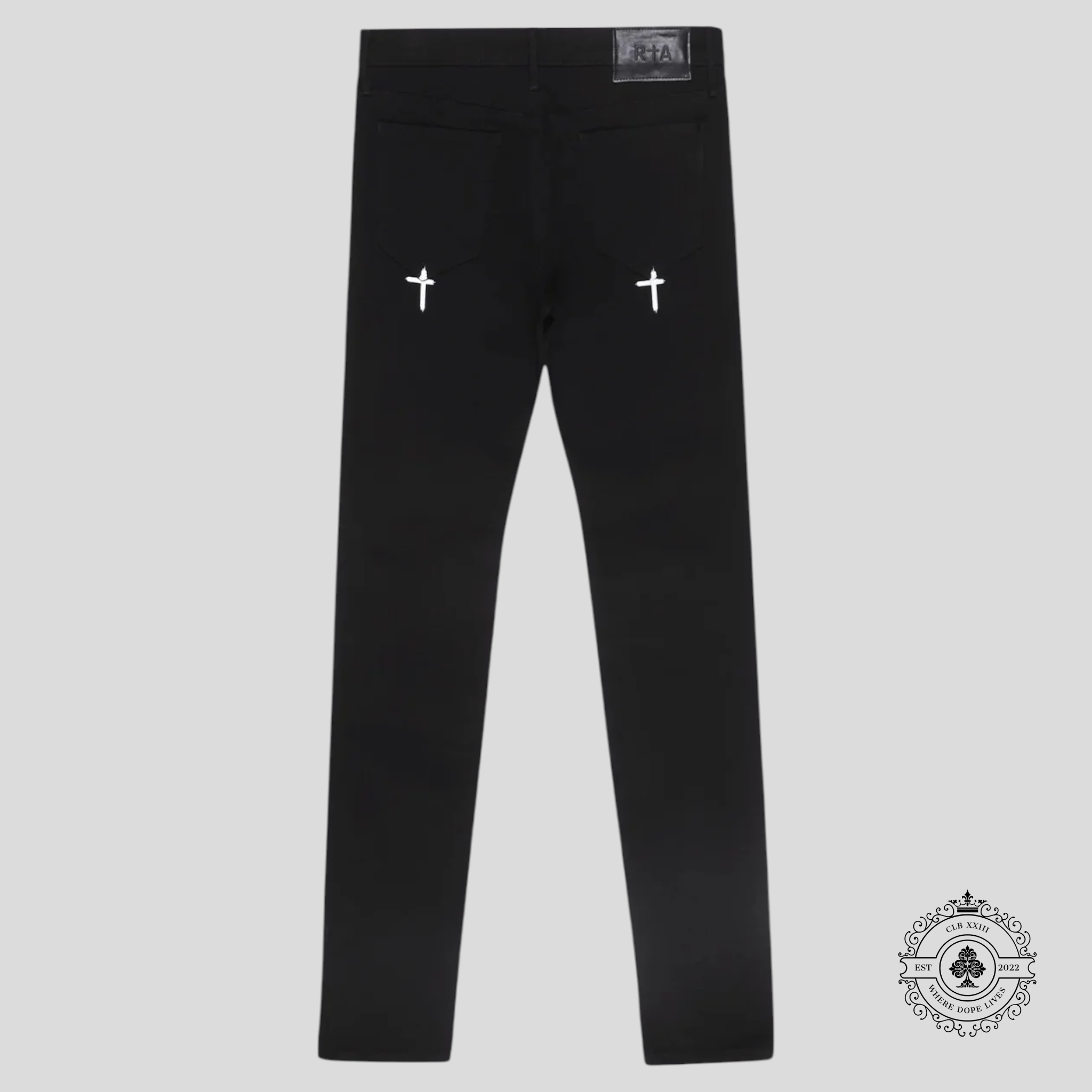 RTA Bryant Rest in Peace Jeans in Black