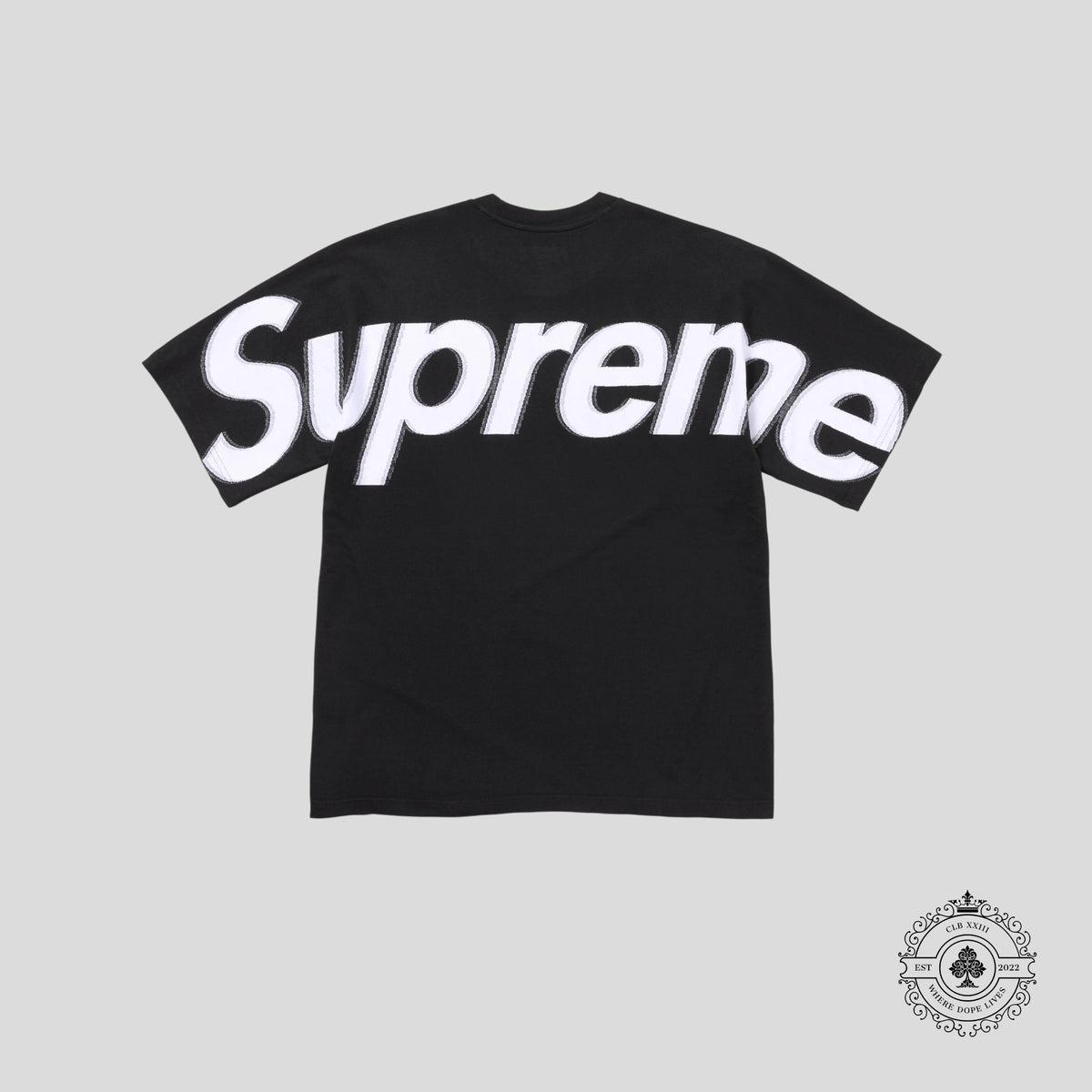 Supreme Intarsia Tee in Black