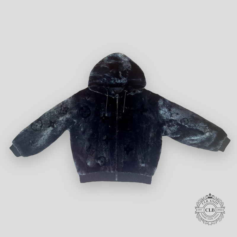 LOUIS VUITTON 2021 MONOGRAM MINK JACKET - BLACK