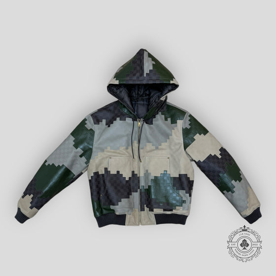 Louis Vuitton Damoflage Leather Hooded Jacket — authenticated Louis Vuitton at CLB XXIII